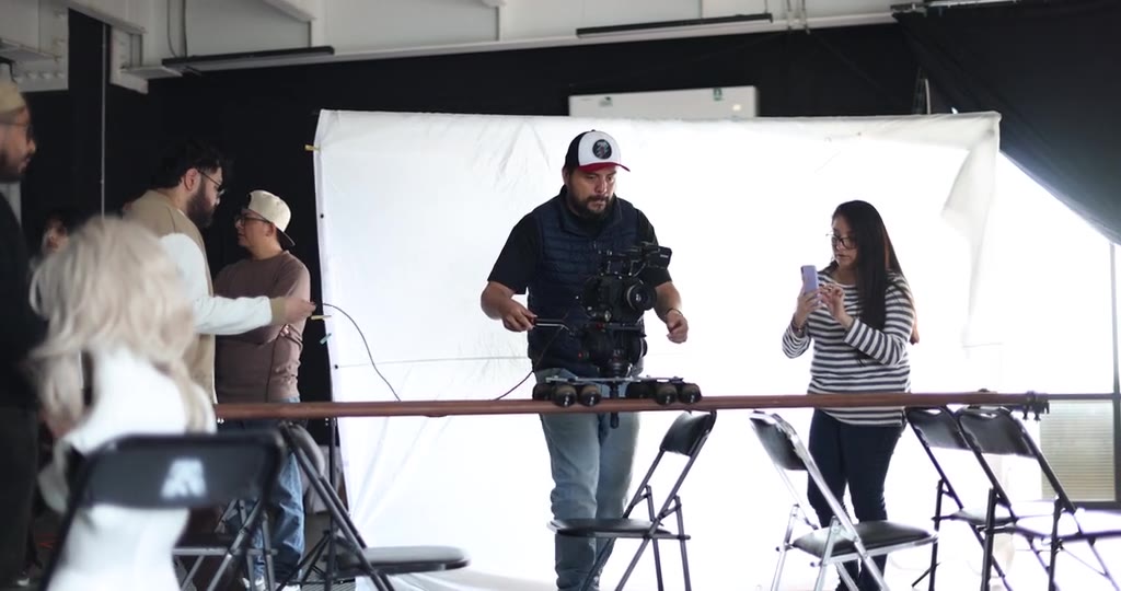 Behind the monitor on the last day of the shoot. #onset
